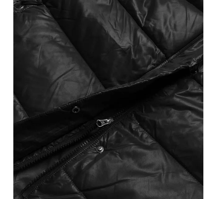 PIKOWANA DŁUGA KURTKA DAMSKA CZARNA model 21245584 - Glakate