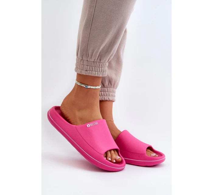 Lekkie Klapki Damskie Big Star NN274A041 Fuksja