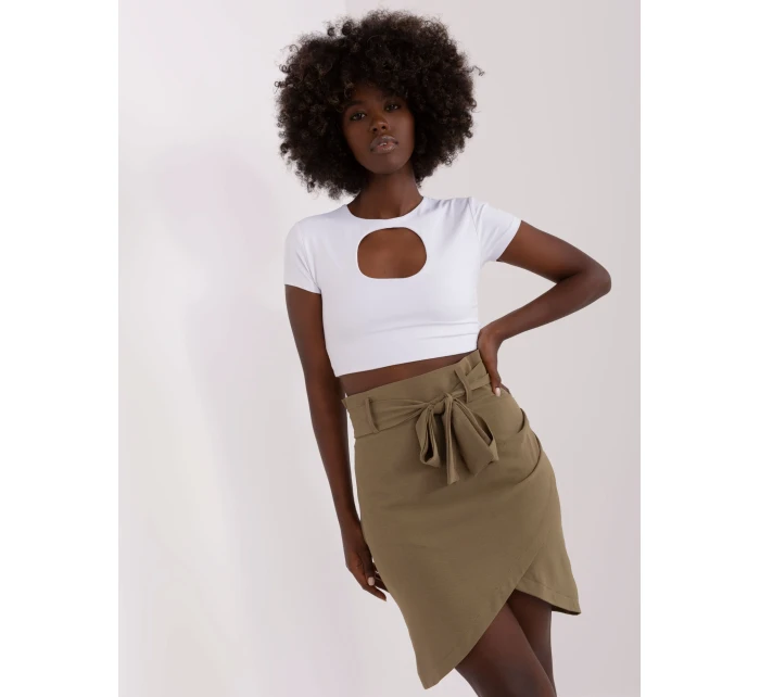 Spódnica LK SD model 18729918 khaki - FPrice Spódnica LK SD model 18729918 khaki - FPrice