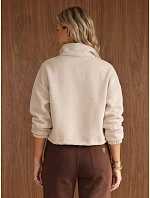 Bluza damska ocieplana ze stójką i beżowa model 22554599 - FashionStreet