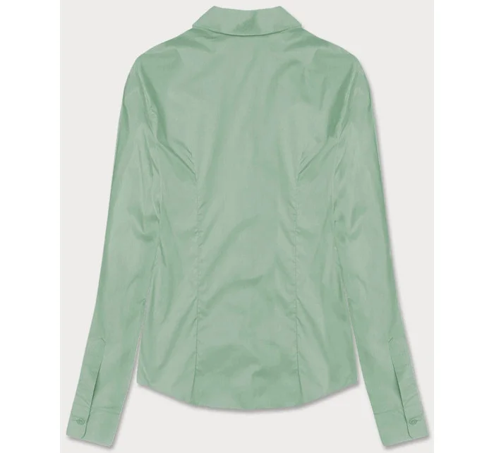Světle zelená klasická dámská košile model 18302325 - J.STYLE Světle zelená klasická dámská košile model 18302325 - J.STYLE