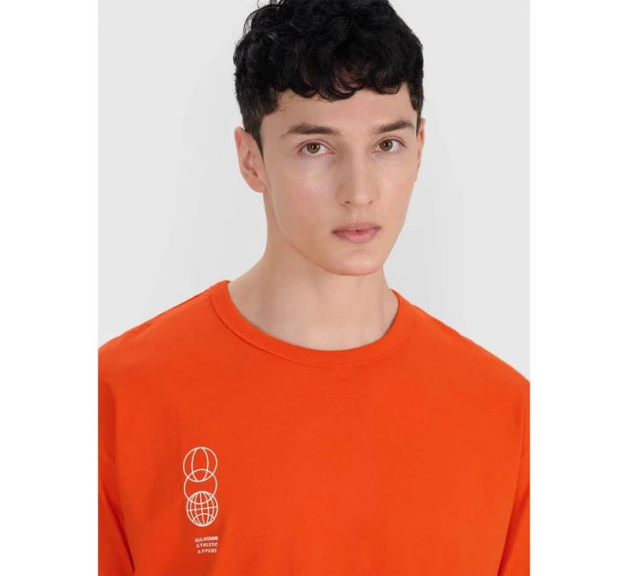 Pánské tričko oversize s potiskem model 21436916 pánské - 4F