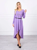 Šaty s ozdobným pásikom a nápisom purple
