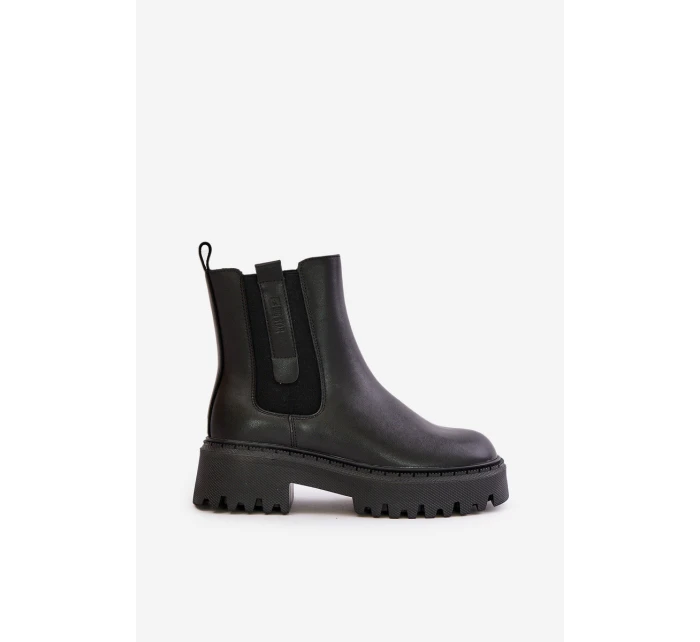 Kožená členková obuv OO274A386 čierna - Big Star