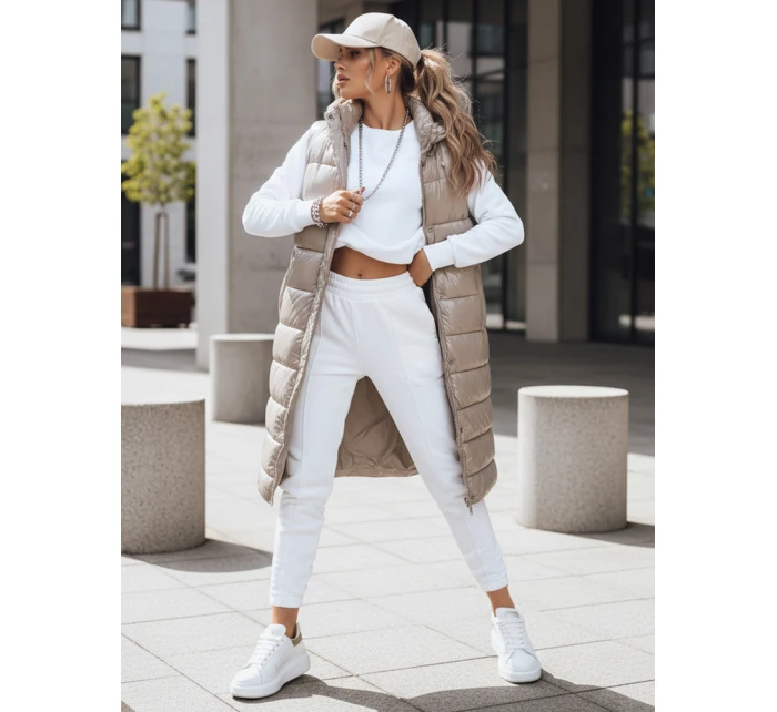 Dámská prošívaná vesta béžová Dstreet model 21970187 - FashionStreet