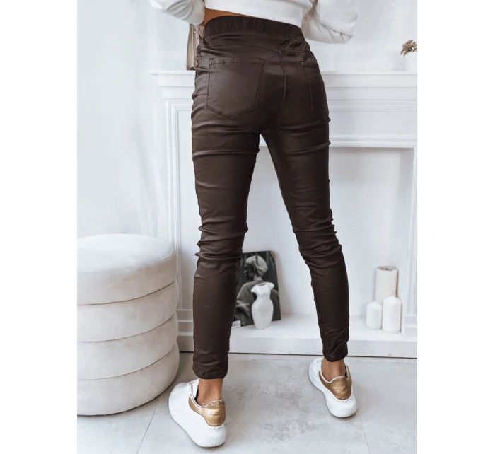 Dámské kalhoty tmavě hnědé model 21971925 - Dstreet Dámské kalhoty tmavě hnědé model 21971925 - Dstreet