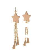 DEKORATÍVNY PRÍVESOK BOHO EKO PRÍRODA DREVENÁ HVIEZDA