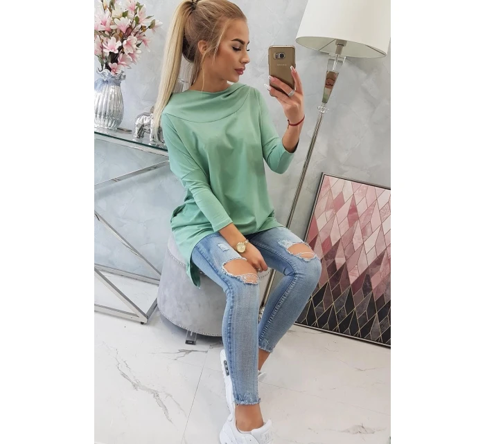 Tmavá mätová mikina s potlačou krídel