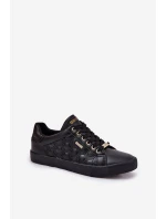Trampki Damskie Z Eko Skóry Big Star RR274323 Czarne Trampki Damskie Z Eko Skóry Big Star RR274323 Czarne