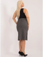 Sukňa LK SD 509514 1.43 šedá čierna