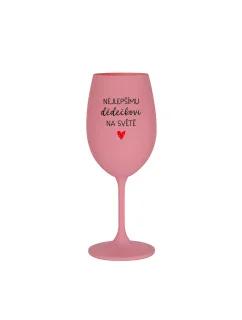 NEJLEPŠÍMU DĚDĚČKOVI NA SVĚTĚ - růžová sklenice na víno 350 ml