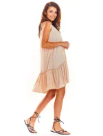 Dámske šaty A285 Béžová - Awama