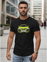 Tshirt męski z nadrukiem czarny model 22158945 - FashionStreet