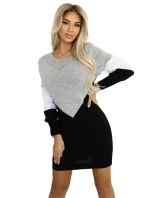 dámské šaty s ažurovým výstřihem model 22077552 - numoco basic dámské šaty s ažurovým výstřihem model 22077552 - numoco basic