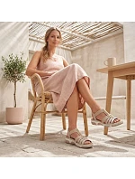 Dámské sandály na podpatku beige model 22116846 - Rieker