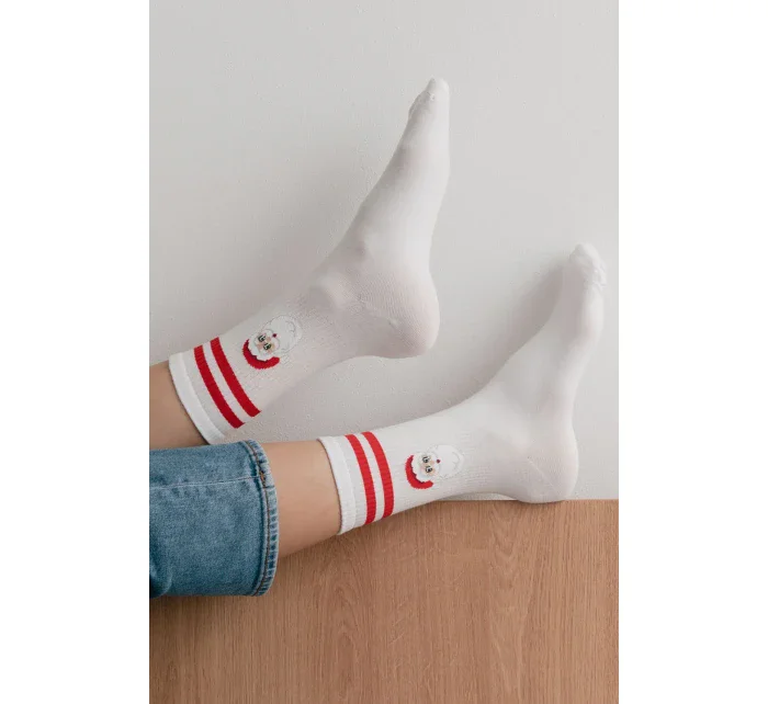 Steven Veselé Vianoce 136 farba:biela- Santa Claus