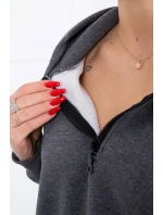 Zateplená súprava s ozdobným vreckom grafitová melanž Zateplená súprava s ozdobným vreckom grafitová melanž