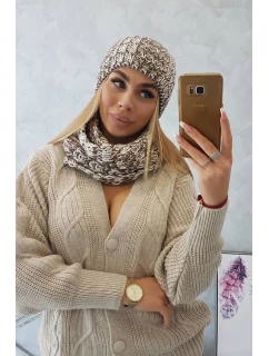 Dámska fleecová súprava Merry K202 hnedá+ecru