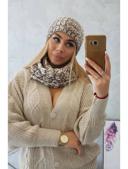 Dámska fleecová súprava Merry K202 hnedá+ecru Dámska fleecová súprava Merry K202 hnedá+ecru
