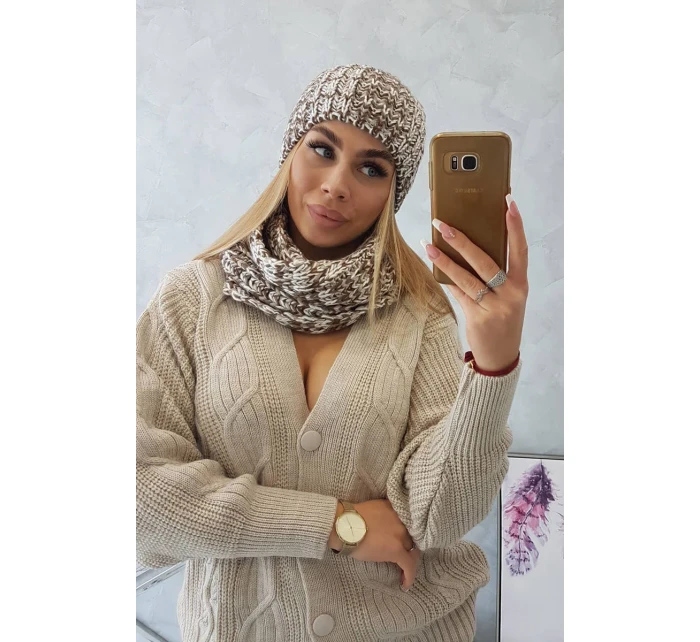 Dámska fleecová súprava Merry K202 hnedá+ecru Dámska fleecová súprava Merry K202 hnedá+ecru