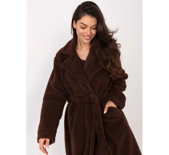 Kabát IT EN 97150.26 tmavohnedý Kabát IT EN 97150.26 tmavohnedý