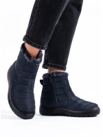 Pohodlné snehové topánky ženy tmavomodrá platforma Pohodlné snehové topánky ženy tmavomodrá platforma