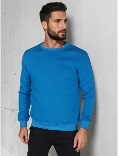 Pánska základná modrá mikina FashionStreet BX5883