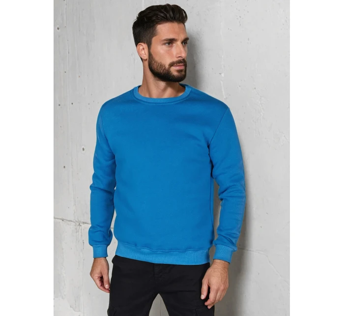 Pánska základná modrá mikina FashionStreet BX5883