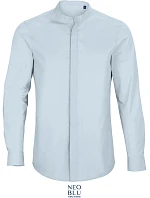 NEOBLU Bart Men Popelínová košeľa s dlhým rukávom a mao golierom 24.3792 soft blue NEOBLU Bart Men Popelínová košeľa s dlhým rukávom a mao golierom 24.3792 soft blue