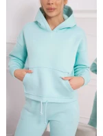 Teplá súprava s mikinou viazanou na spodnú časť mäty Teplá súprava s mikinou viazanou na spodnú časť mäty
