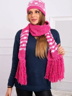 Dámska súprava so šatkou Anika K304 malinová