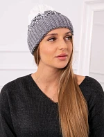 Dámska čiapka Samara K346 sivá+čierna