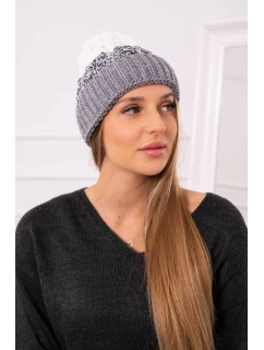 Dámska čiapka Samara K346 sivá+čierna