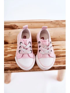 Dziecięce Materiałowe Trampki BIG STAR KK374052 Różowe