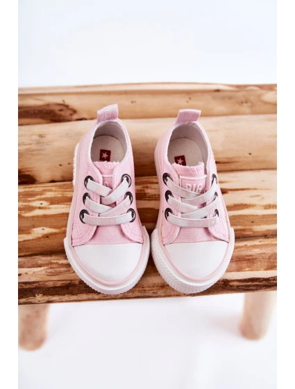 Dziecięce Materiałowe Trampki BIG STAR KK374052 Różowe