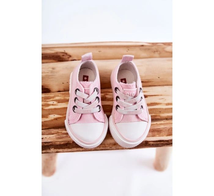 Dziecięce Materiałowe Trampki BIG STAR KK374052 Różowe