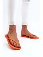 Ploché Sandály Dámské  Oranžové model 21661917 - Zaxy