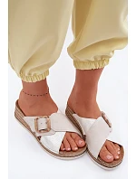 Dámske ponožky na platforme s ozdobnou prackou Inblu RV000012 Light beige