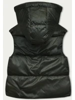 Krátká dámská vesta v khaki s kapucí  model 21903303 - Good looking