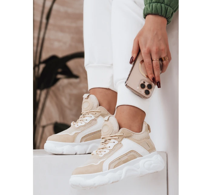 dámské tenisky béžové model 21964445 - Dstreet dámské tenisky béžové model 21964445 - Dstreet