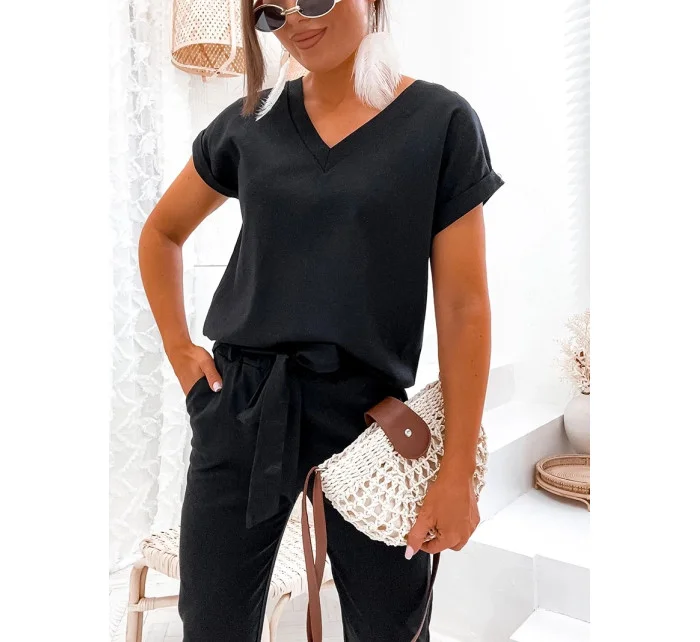 Čierna dámska súprava s bielizňou (751)