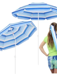 BALKÓNOVÝ PLÁŽOVÝ SLNEČNÍK 180CM MODRÁ LÍNIA 1048819