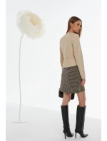 Elegantná kožená bunda JAC0400 beige - Monnari