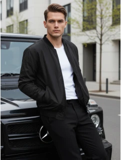 Pánska bunda bomber čierna FashionStreet TX4423