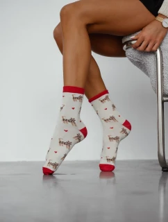 Milena ponožky 0200-196 Malé mačky Srdcia 37-41