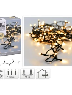 VIANOČNÝ STROMČEK SVETELNÁ REŤAZ 120 VIEDLA TEPLÁ BIELA