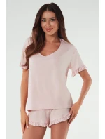 Talianska móda Puntini crêpe farba:print/powder pink