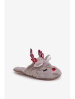 Vánoční Pantofle S Tmavě Béžové model 21680779 - Boto Vánoční Pantofle S Tmavě Béžové model 21680779 - Boto