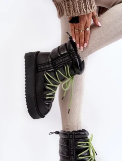 Dámske snežnice s hrubou podrážkou, Vegan D.Franklin black