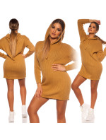 Sexy KouCla XXL knit minidress with hoodie